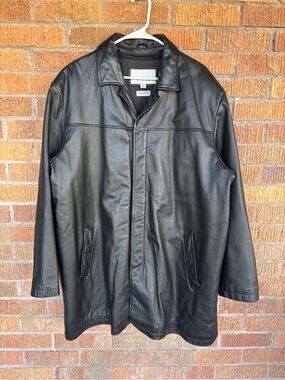 Wilsons Leather M. Julian Mens Thinsulate Leather Zip Jacket Mid Length Black XL